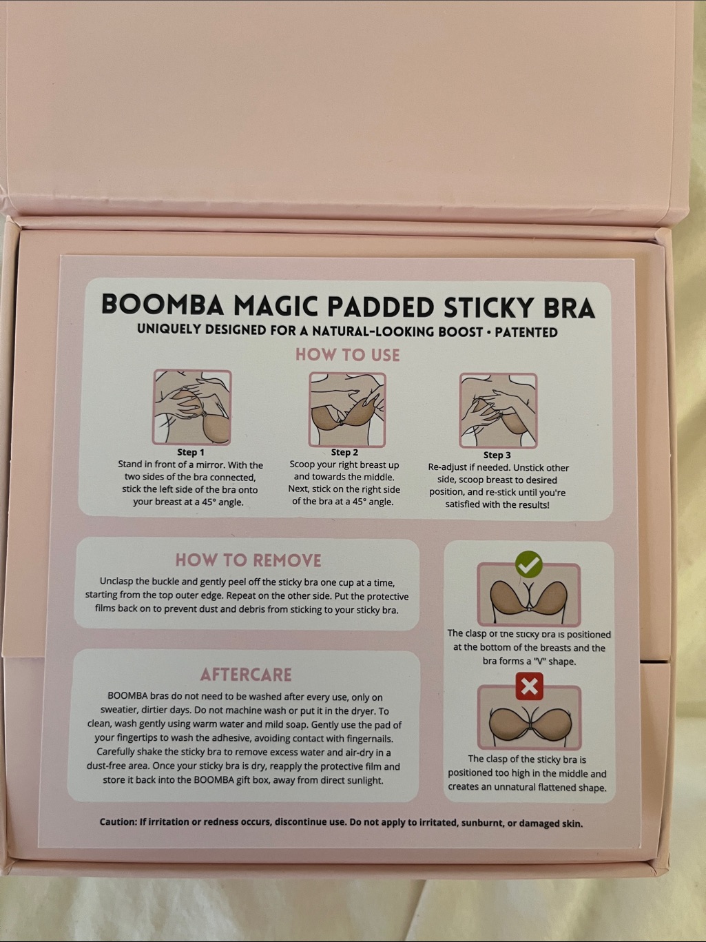 Boomba Women's Magic Padded Sticky Bra In Sand Size A — image 2 of 8